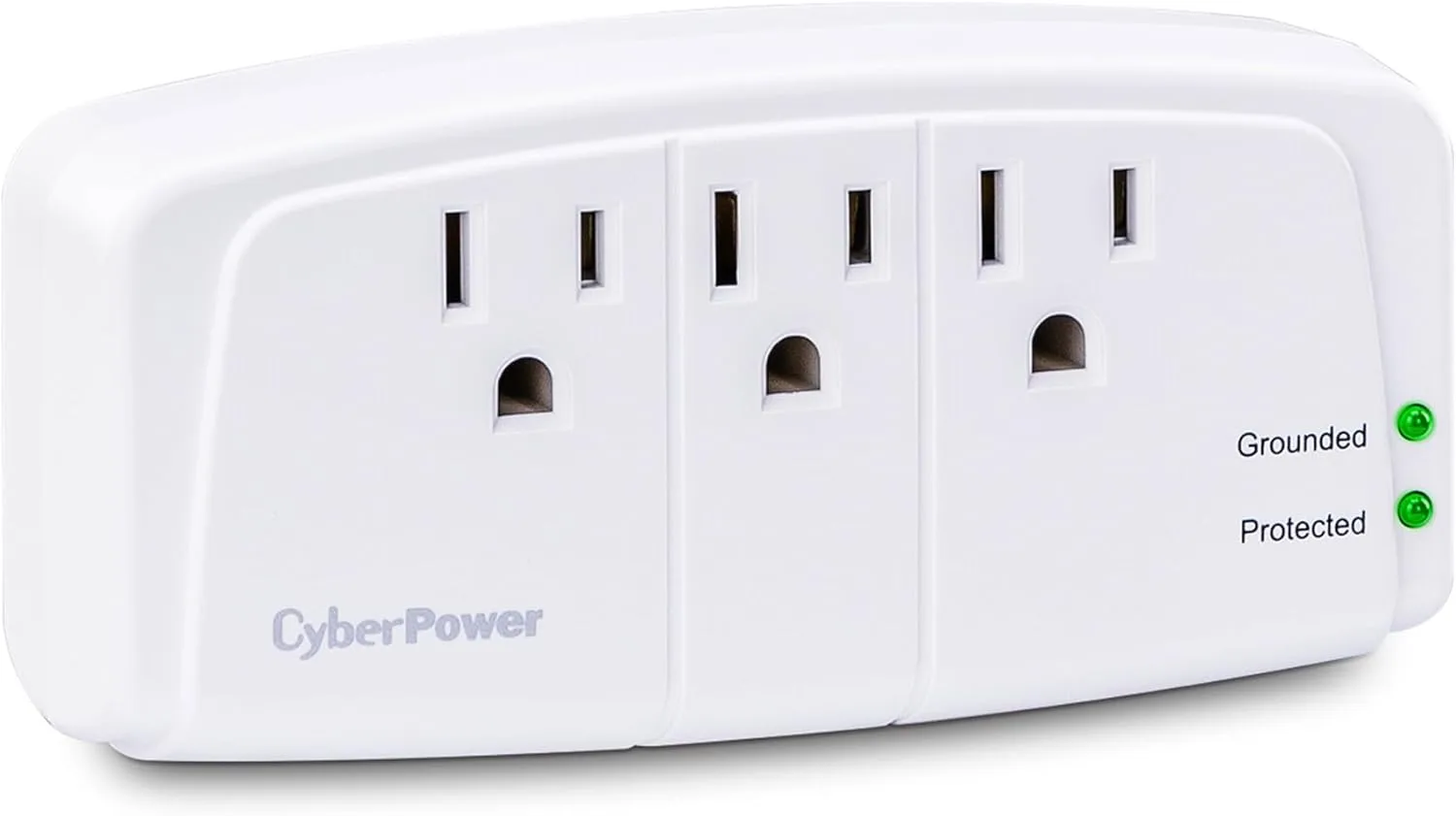 CyberPower CSB300W Essential 3 - Outlet Surge with 900 J - Clamping Voltage 800V, NEMA 5-15P, Wall Tap, EMI/RFI Filtration
