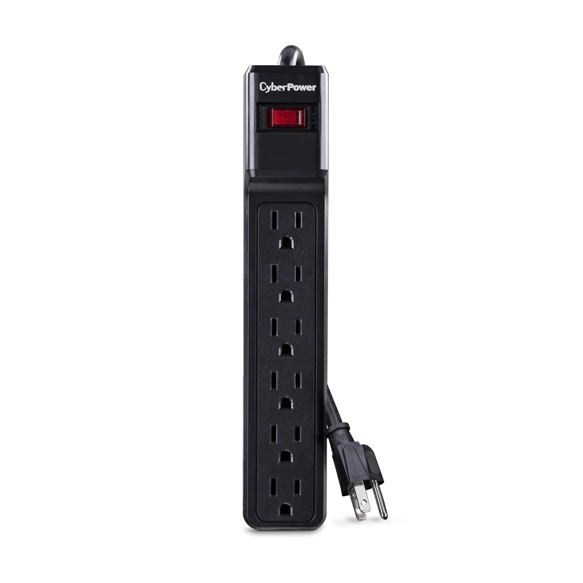CyberPower CSB606 Essential Surge Protector, 900J, 6 Outlets, 6ft, Black