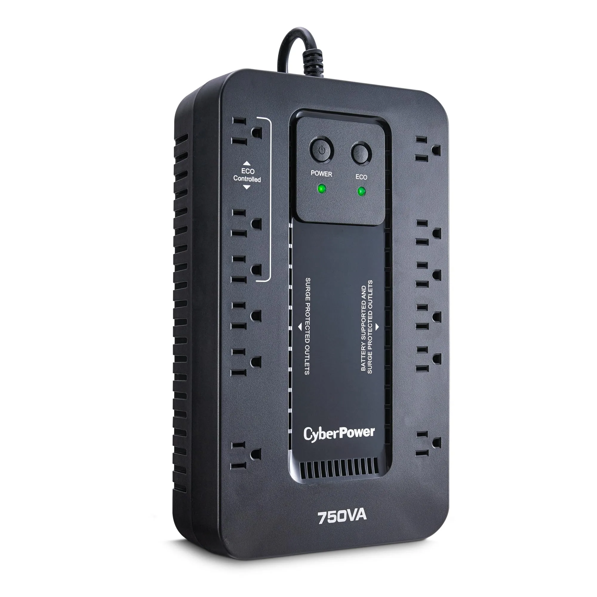 CyberPower EC750GTAA UPS 750VA/450W, 12 Outlets, ECO Mode, TAA Certified