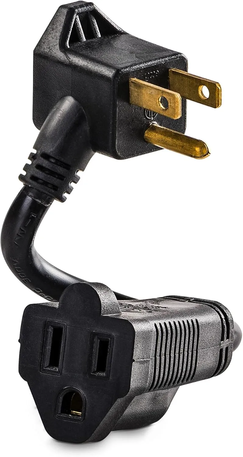 CyberPower GC201 - Power extension cable - NEMA 5-15, NEMA 5-15P (R) to NEMA 5-15 (F) - AC 125 V - 13 A - 6 in - black