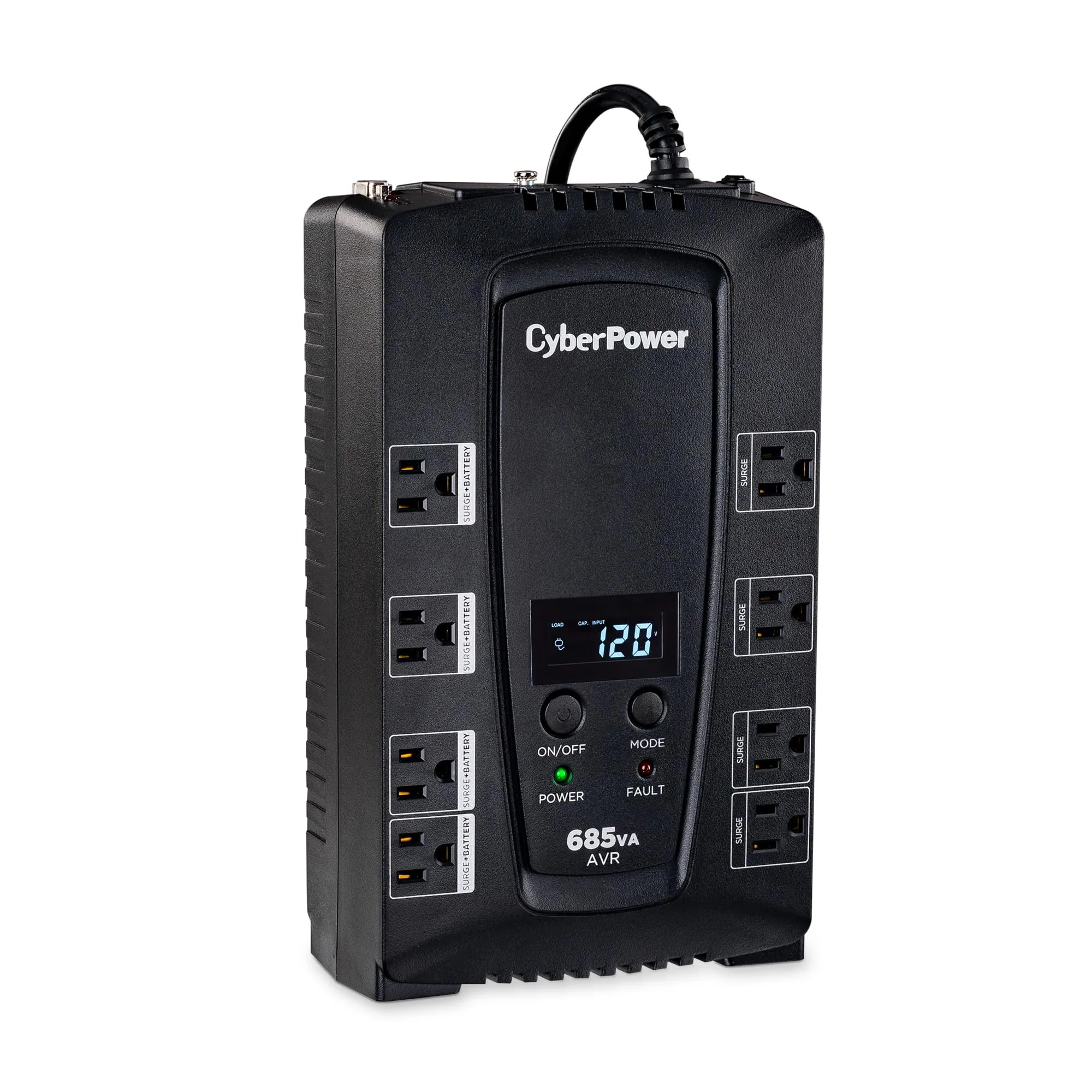 CYBERPOWER Intelligent LCD UPS Battery Backup and Surge Protector, Line-Interactive, AVR, 8 Outlets