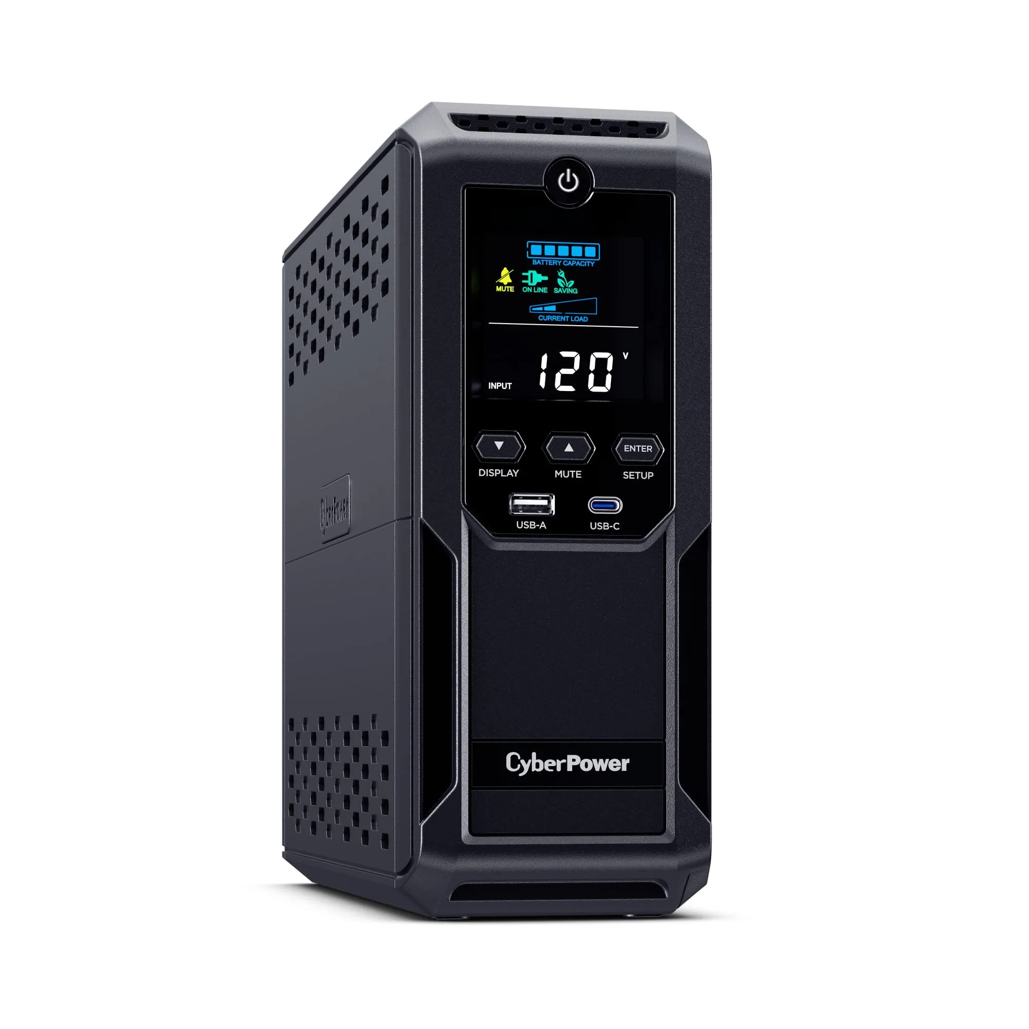 CYBERPOWER Intelligent LCD UPS Battery Backup and Surge Protector, Line-Interactive Mini-Tower with AVR