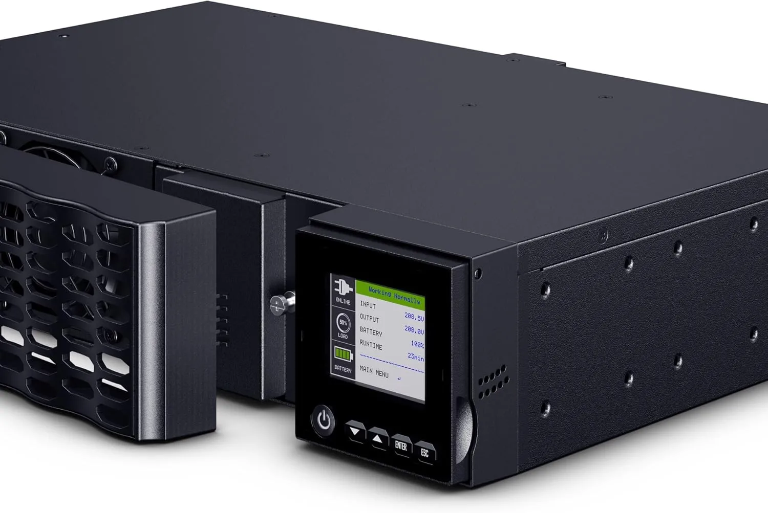 CyberPower OL1KRTHD High-Density Smart App Online Sinewave UPS System, Double Conversion, 1000VA/1000W, 8 Outlets, 2U Rack/Tower