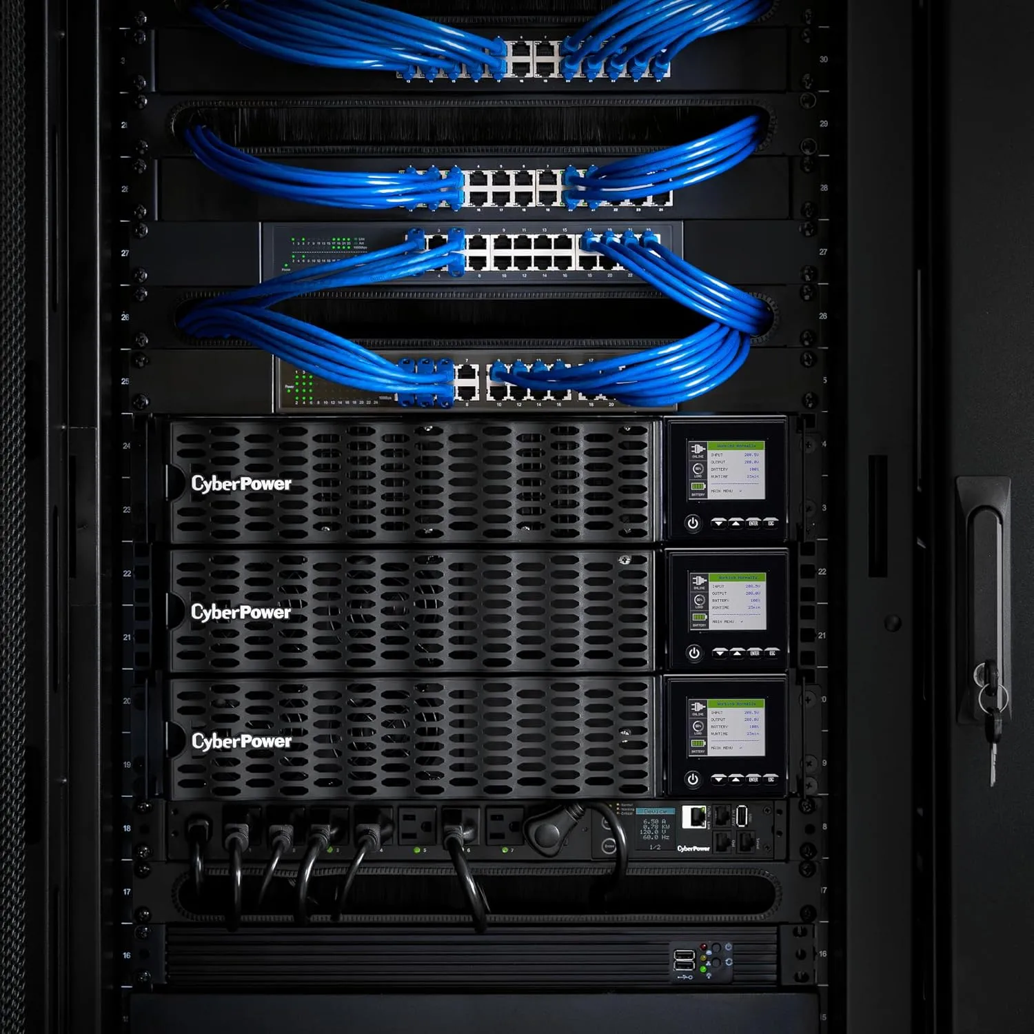 CyberPower OL1KRTHD High-Density Smart App Online Sinewave UPS System, Double Conversion, 1000VA/1000W, 8 Outlets, 2U Rack/Tower