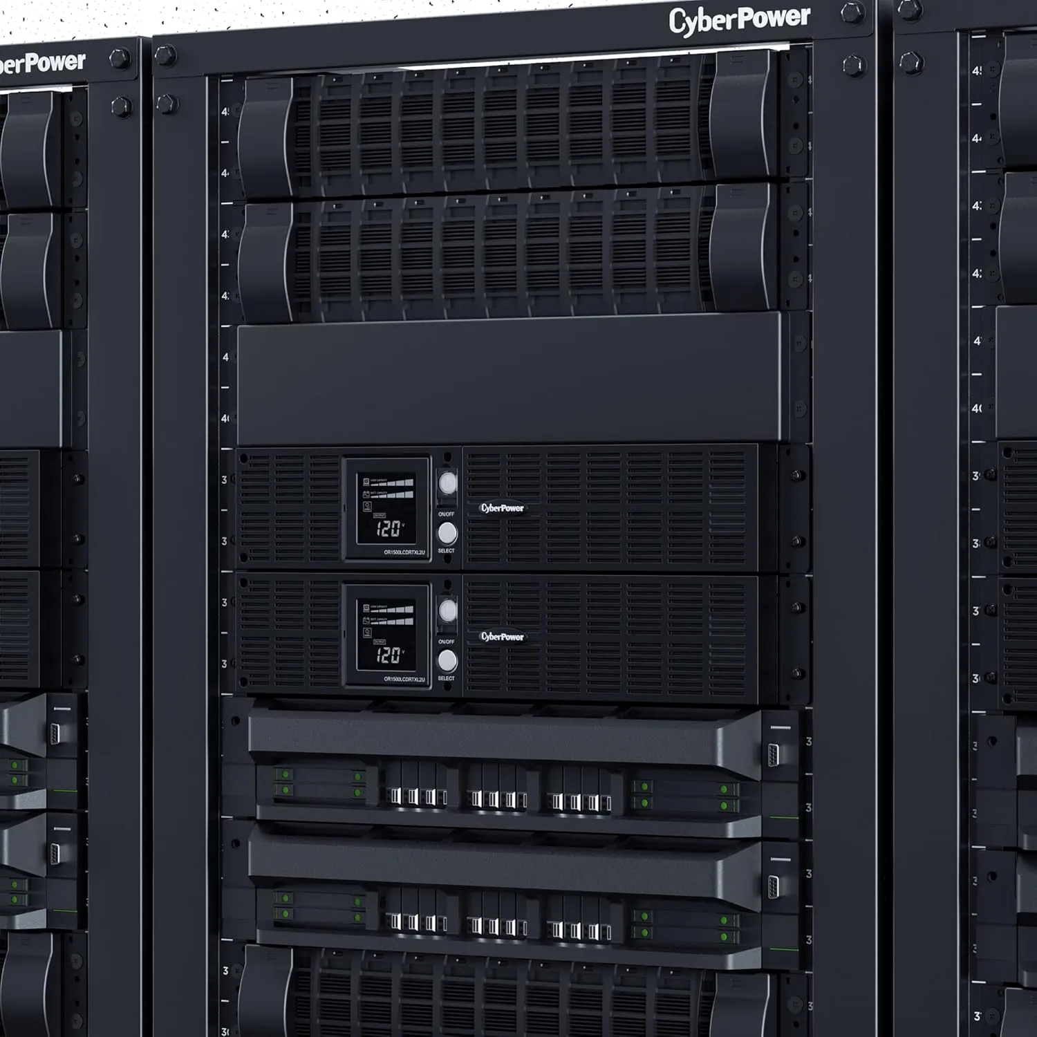 CyberPower Smart App LCD UPS, 2U Rack/Tower, AVR, LCD, 8 Outlets