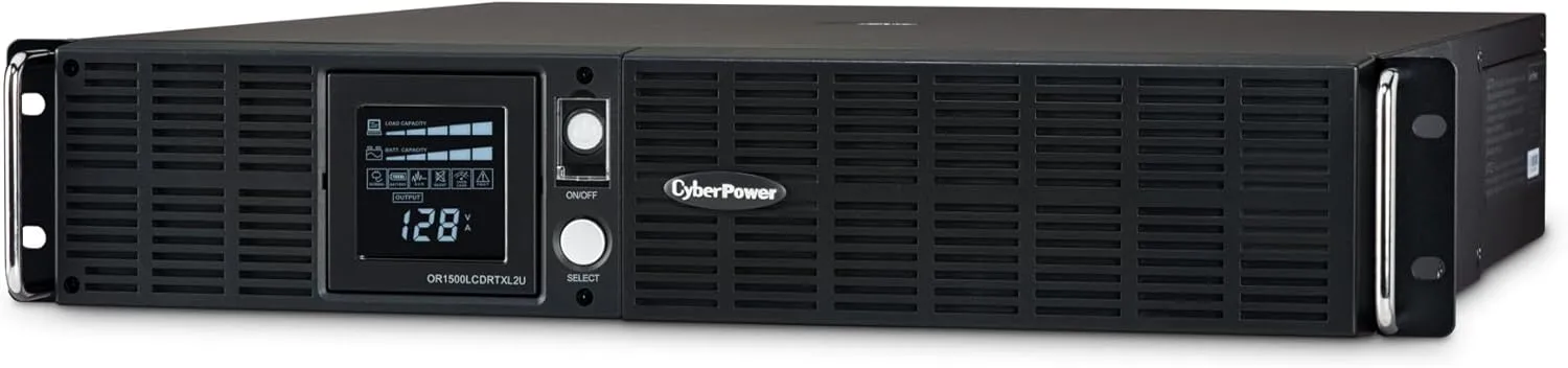 CyberPower Smart App LCD UPS, 2U Rack/Tower, AVR, LCD, 8 Outlets