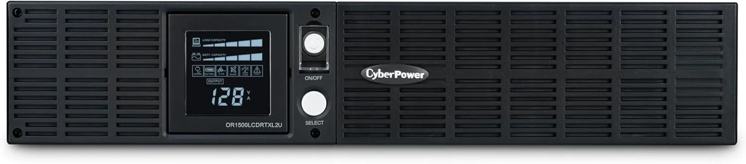 CyberPower Smart App LCD UPS, 2U Rack/Tower, AVR, LCD, 8 Outlets