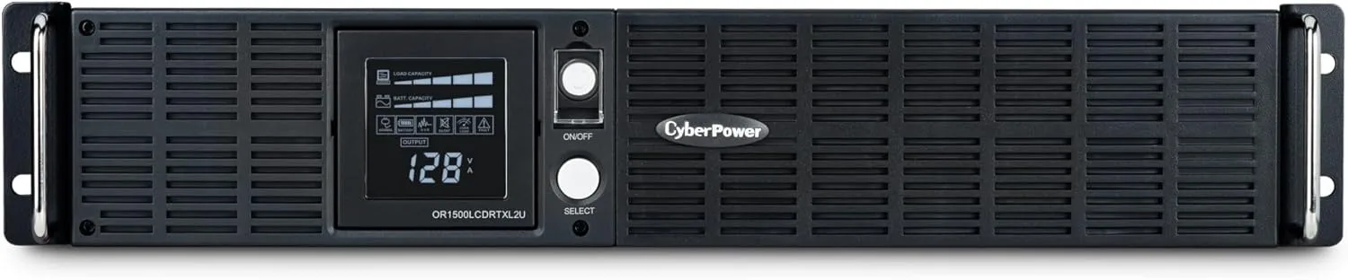 CyberPower Smart App LCD UPS, 2U Rack/Tower, AVR, LCD, 8 Outlets
