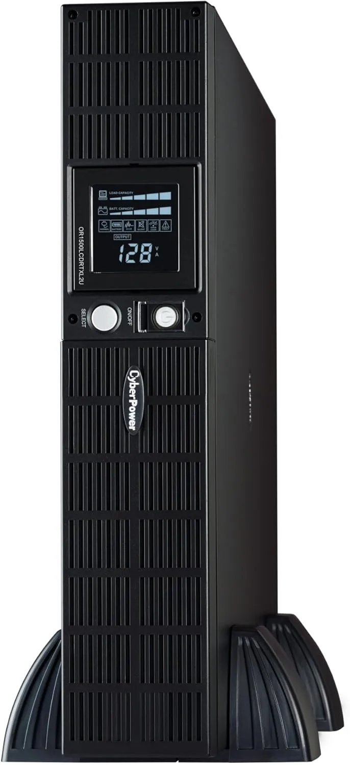 CyberPower Smart App LCD UPS, 2U Rack/Tower, AVR, LCD, 8 Outlets