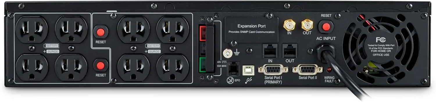 CyberPower Smart App LCD UPS, 2U Rack/Tower, AVR, LCD, 8 Outlets