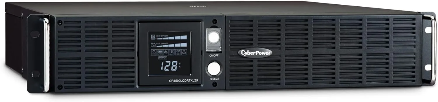 CyberPower Smart App LCD UPS, 2U Rack/Tower, AVR, LCD, 8 Outlets
