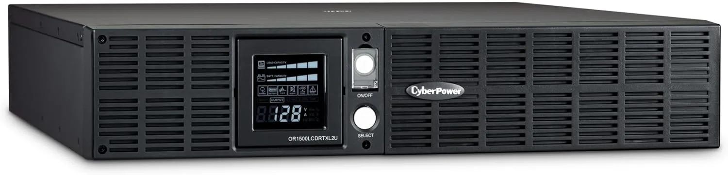 CyberPower Smart App LCD UPS, 2U Rack/Tower, AVR, LCD, 8 Outlets
