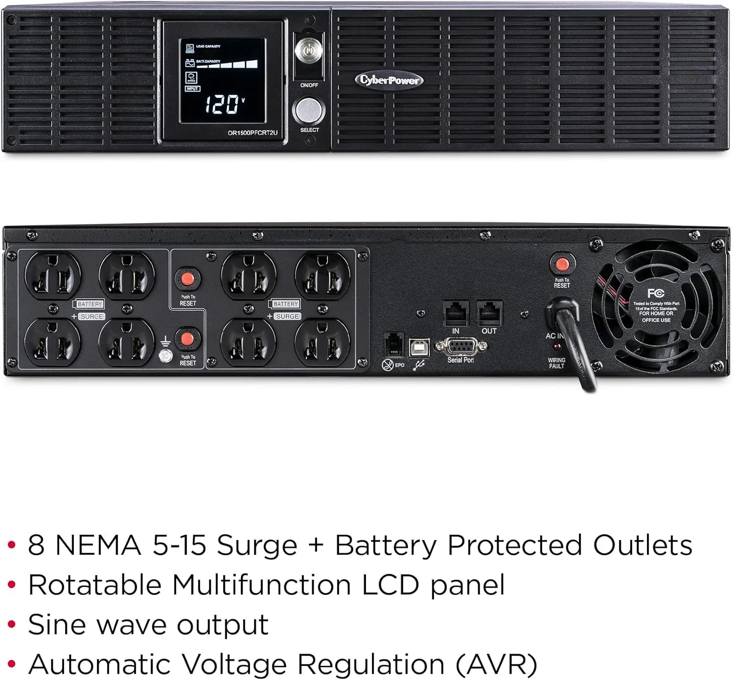 CyberPower OR Series PFC Sinewave 2U Rack/Tower UPS with AVR and LCD