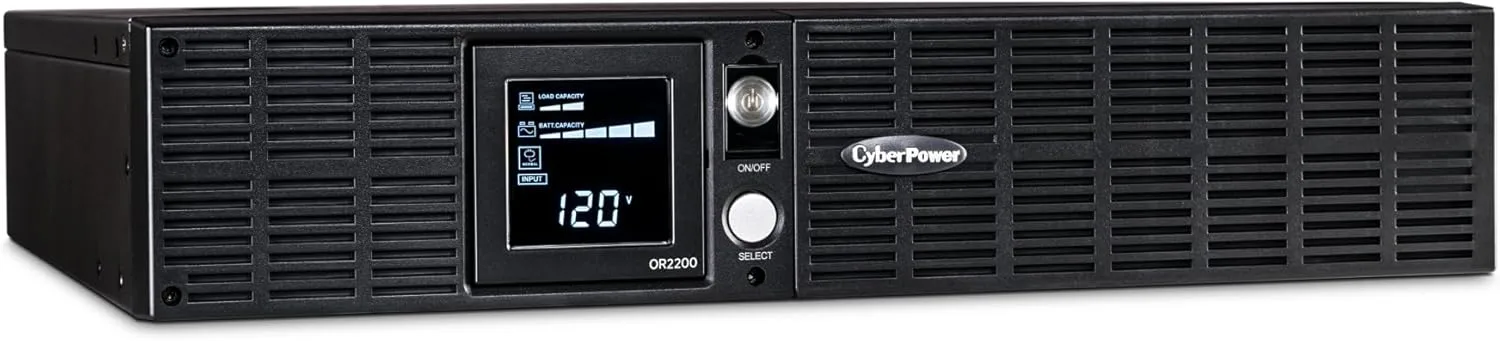 CyberPower Smart App LCD UPS, 2U Rack/Tower, AVR, LCD, 8 Outlets