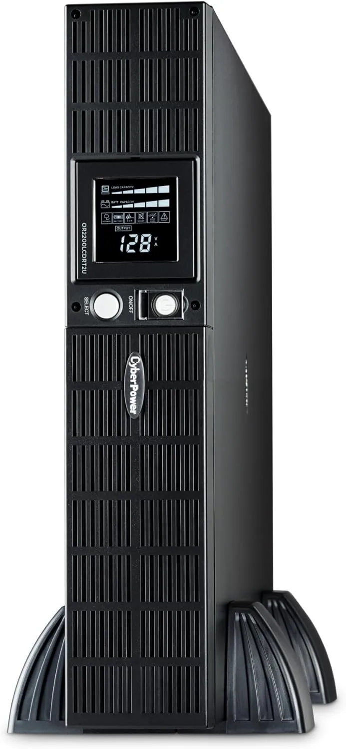 CyberPower Smart App LCD UPS, 2U Rack/Tower, AVR, LCD, 8 Outlets