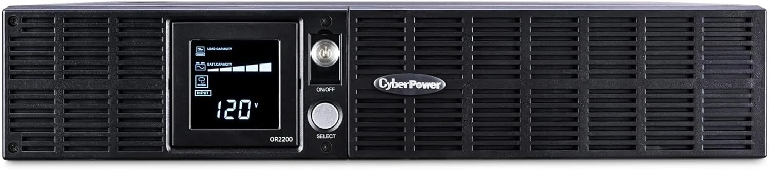 CyberPower Smart App LCD UPS, 2U Rack/Tower, AVR, LCD, 8 Outlets