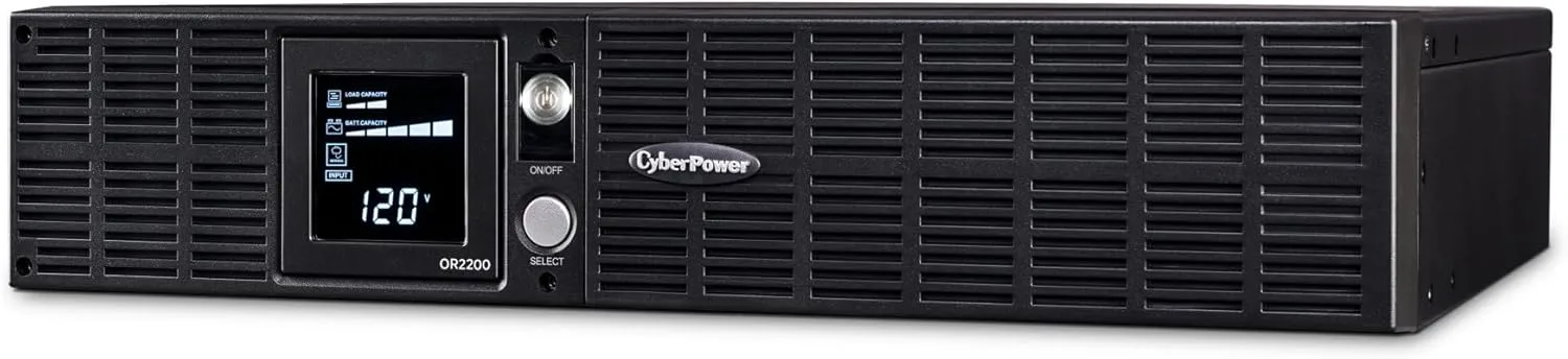 CyberPower Smart App LCD UPS, 2U Rack/Tower, AVR, LCD, 8 Outlets