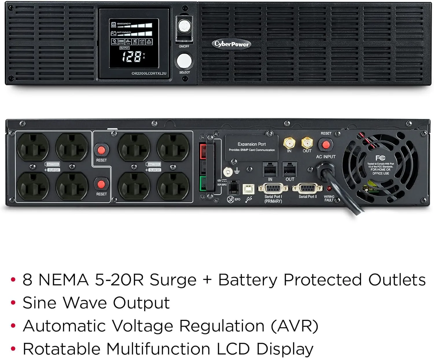 CyberPower OR Series PFC Sinewave 2U Rack/Tower UPS with AVR and LCD