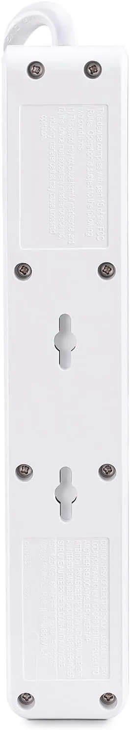 CyberPower P406U Surge Protector, 500J/125V, 15A, 4 Outlets, 2 USB-A Charging Ports, 6 Foot Cord, White, UL Listed