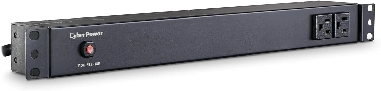 CyberPower PDU15B2F10R Basic 12-Outlet 1U Rackmount PDU