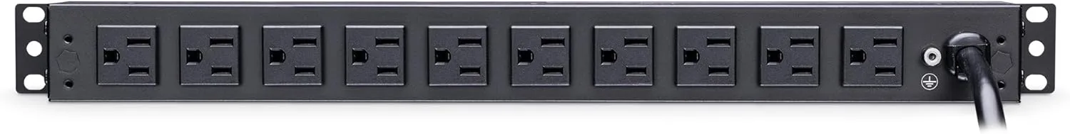 CyberPower PDU15B2F10R Basic 12-Outlet 1U Rackmount PDU
