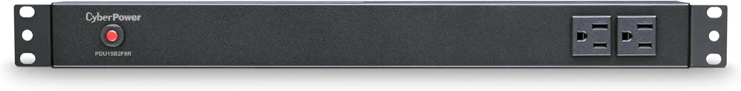 CyberPower PDU15B2F8R Basic PDU, 100-125V, 15A (Derated to 12A), 10 Outlets, 1U Rackmount