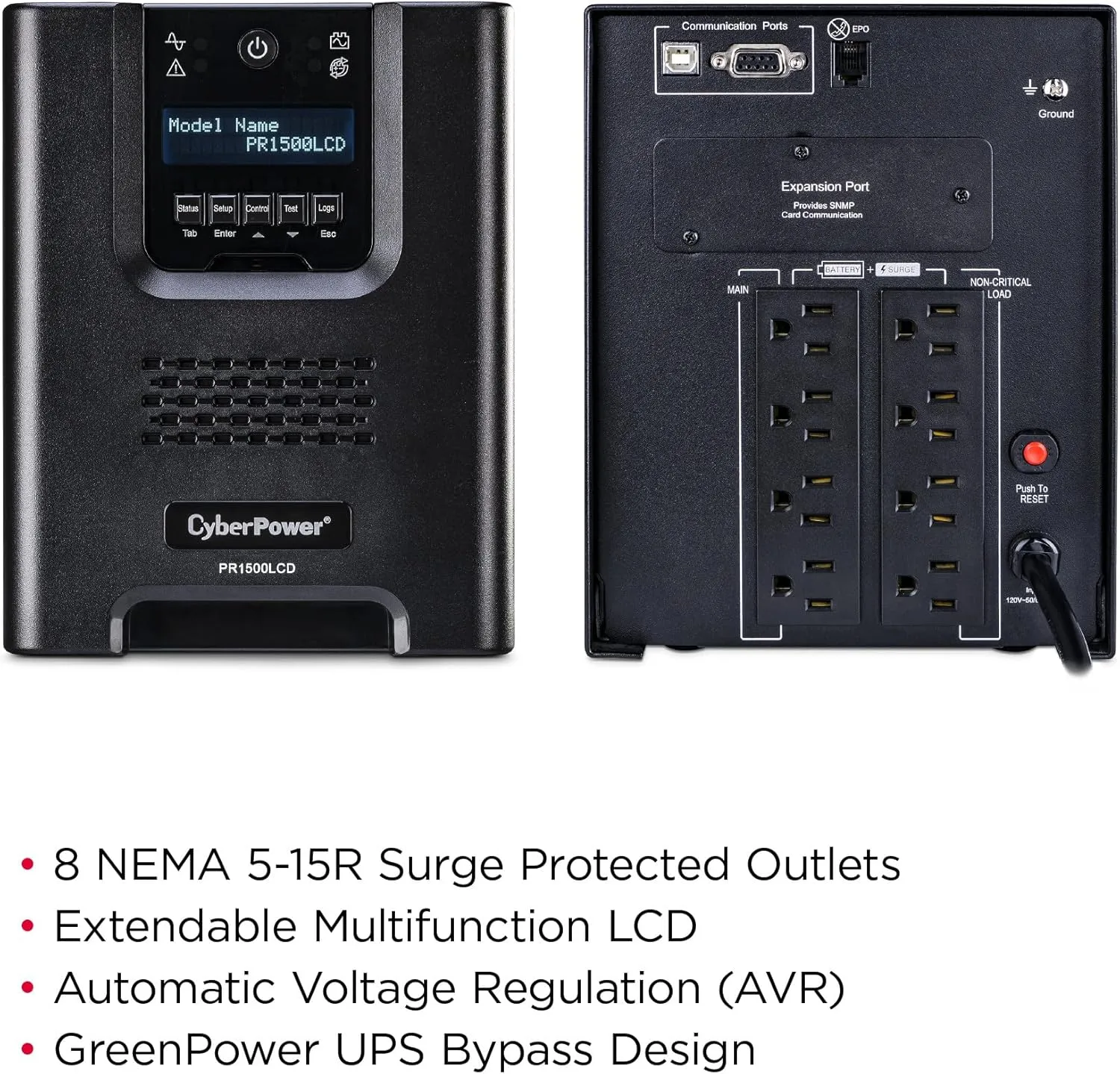 CyberPower Smart App Sinewave UPS System with AVR and LCD
