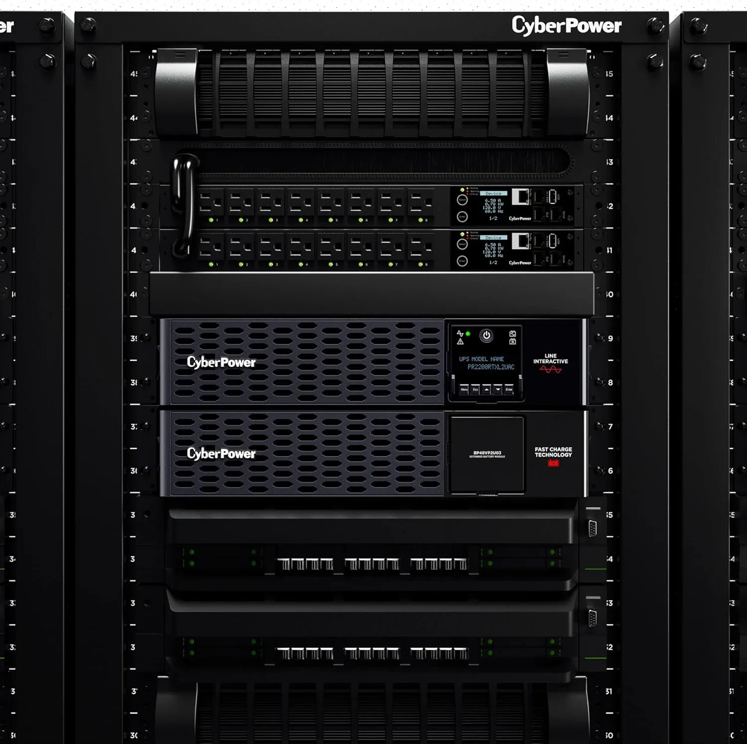 CyberPower PR2200RTXL2UACN Smart App Sinewave UPS Battery Backup and Surge Protector, 2200VA/2200W, 8 Outlets, 2U Rack/Tower, Pre-Installed RMCARD205, EBM Option, Built-in Cloud Monitoring