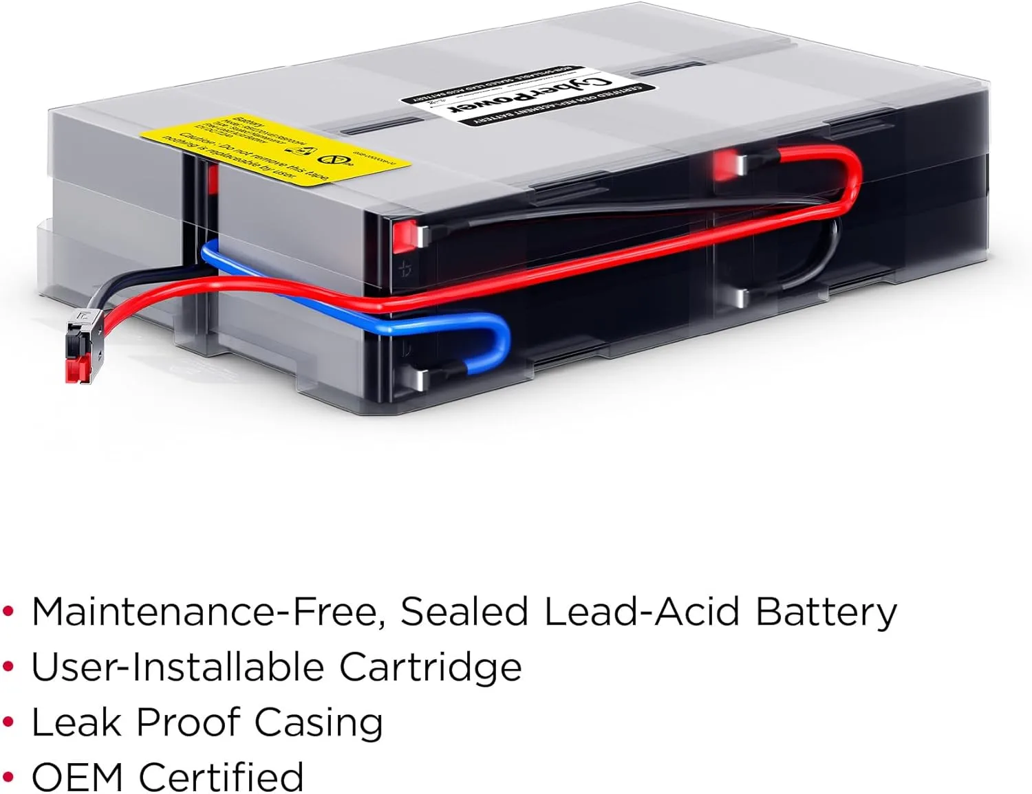 CyberPower RB1270X4F UPS Replacement Battery Cartridge, Maintenance-Free, User Installable, 12V/7Ah