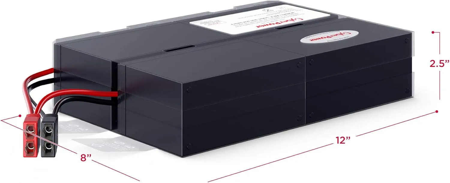 CyberPower RB1270X4J UPS Replacement Battery Cartridge, Maintenance-Free, User Installable, 12V/7Ah