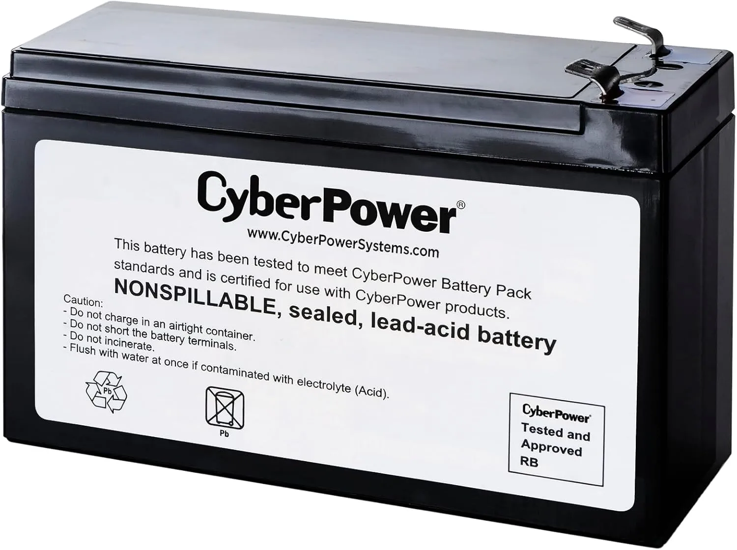 CyberPower RB1280A UPS Replacement Battery Cartridge, Maintenance-Free, User Installable, 12V/9Ah