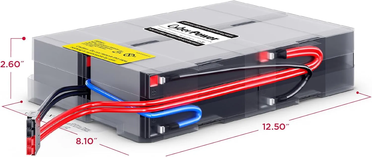 CyberPower RB1290X4F UPS Replacement Battery Cartridge, Maintenance-Free, User Installable, 12V/9Ah