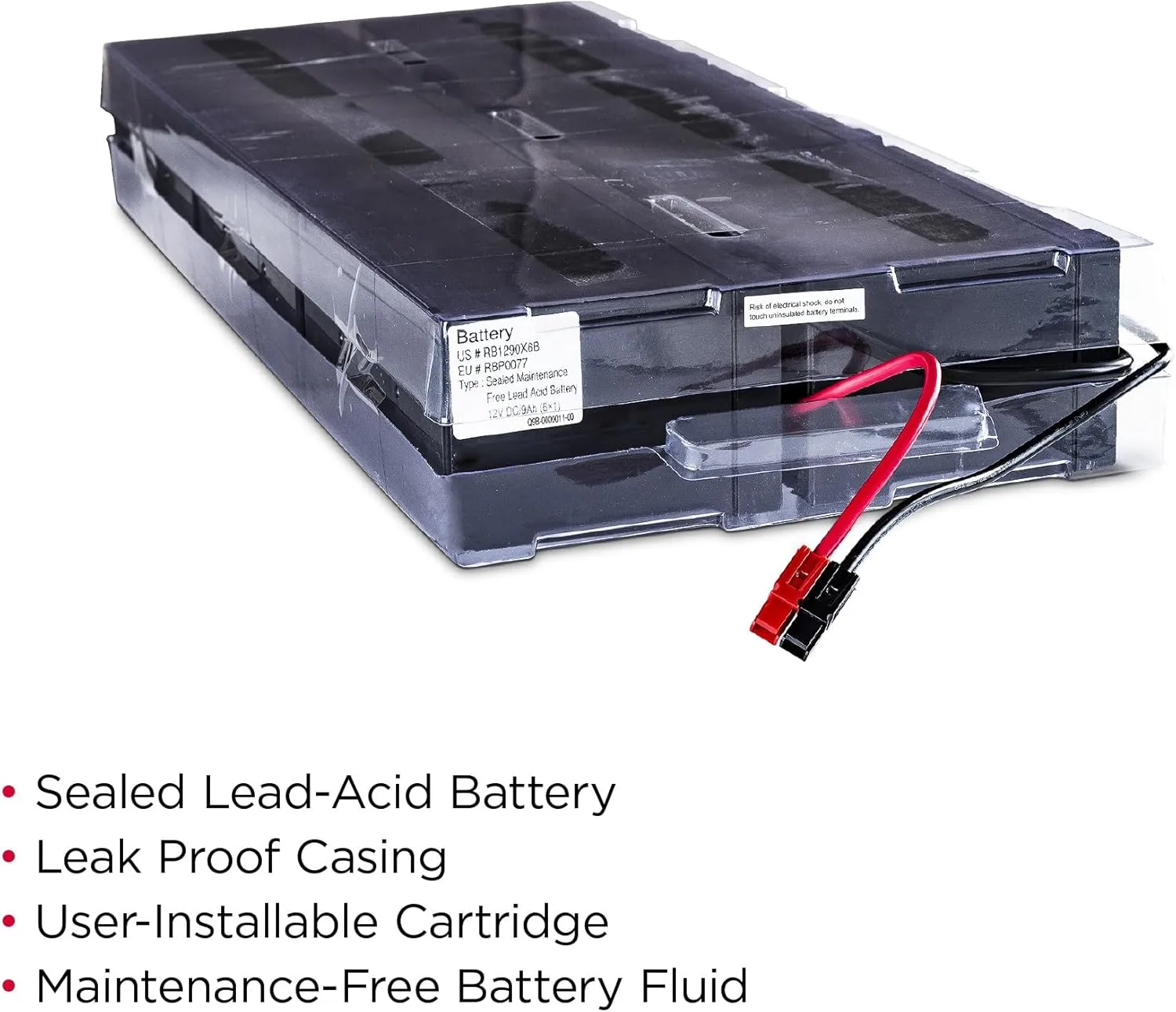 CyberPower RB1290X6B UPS Replacement Battery Cartridge, Maintenance-Free, User Installable, 12V/9Ah