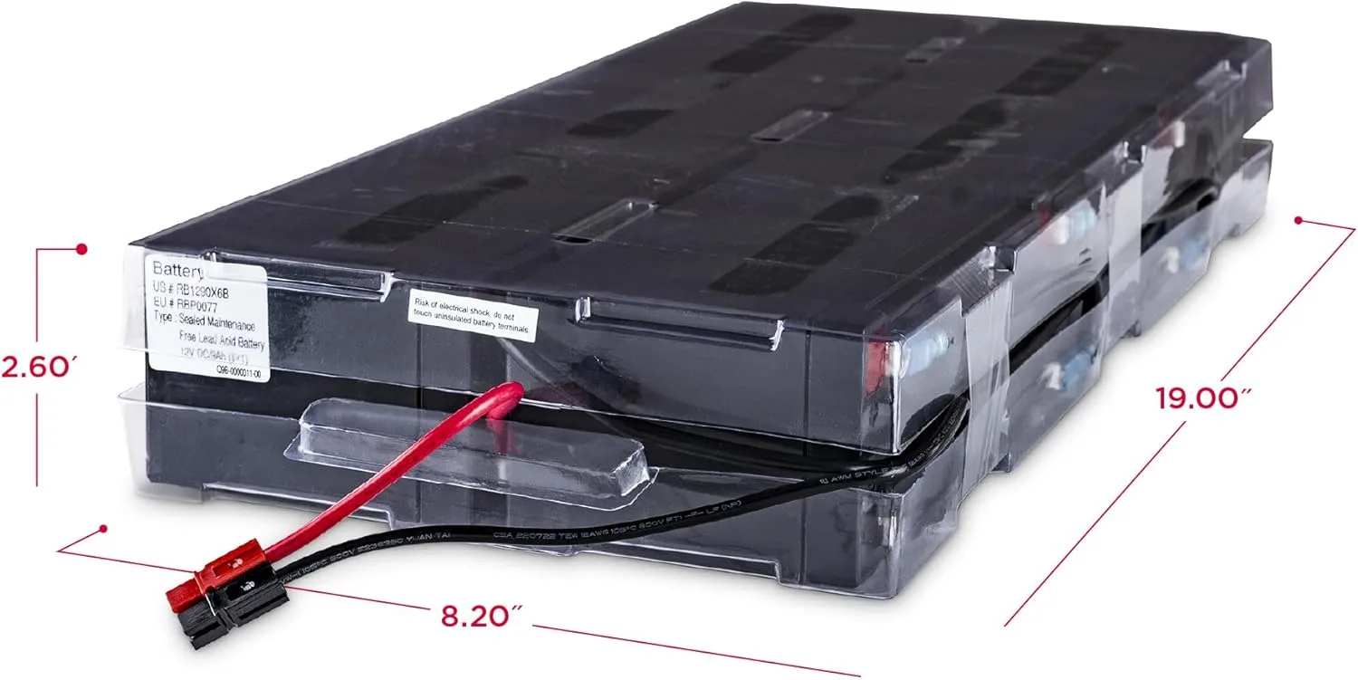 CyberPower RB1290X6B UPS Replacement Battery Cartridge, Maintenance-Free, User Installable, 12V/9Ah