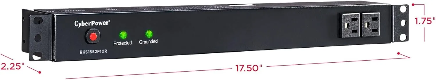 CYBERPOWER Rackbar Surge Protector, 120V/15A, 3600 Joules, 1U Rackmount