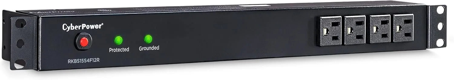 CYBERPOWER Rackbar Surge Protector, 120V/15A, 3600 Joules, 1U Rackmount