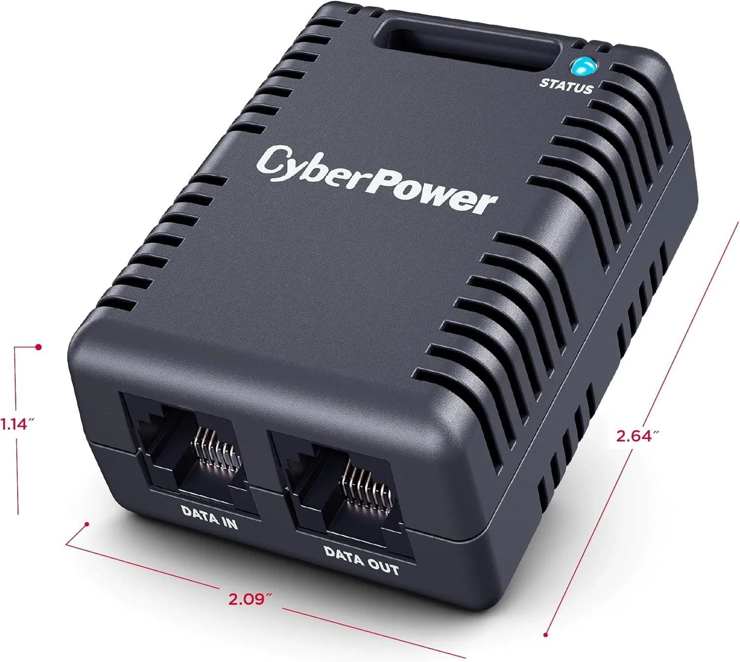 CyberPower SNEV001 Environmental Sensor, Monitors Temperature & Humidity, 12V RJ45 Ethernet Ports, 10ft Cable, Compatible with RMCARD205/305, Black