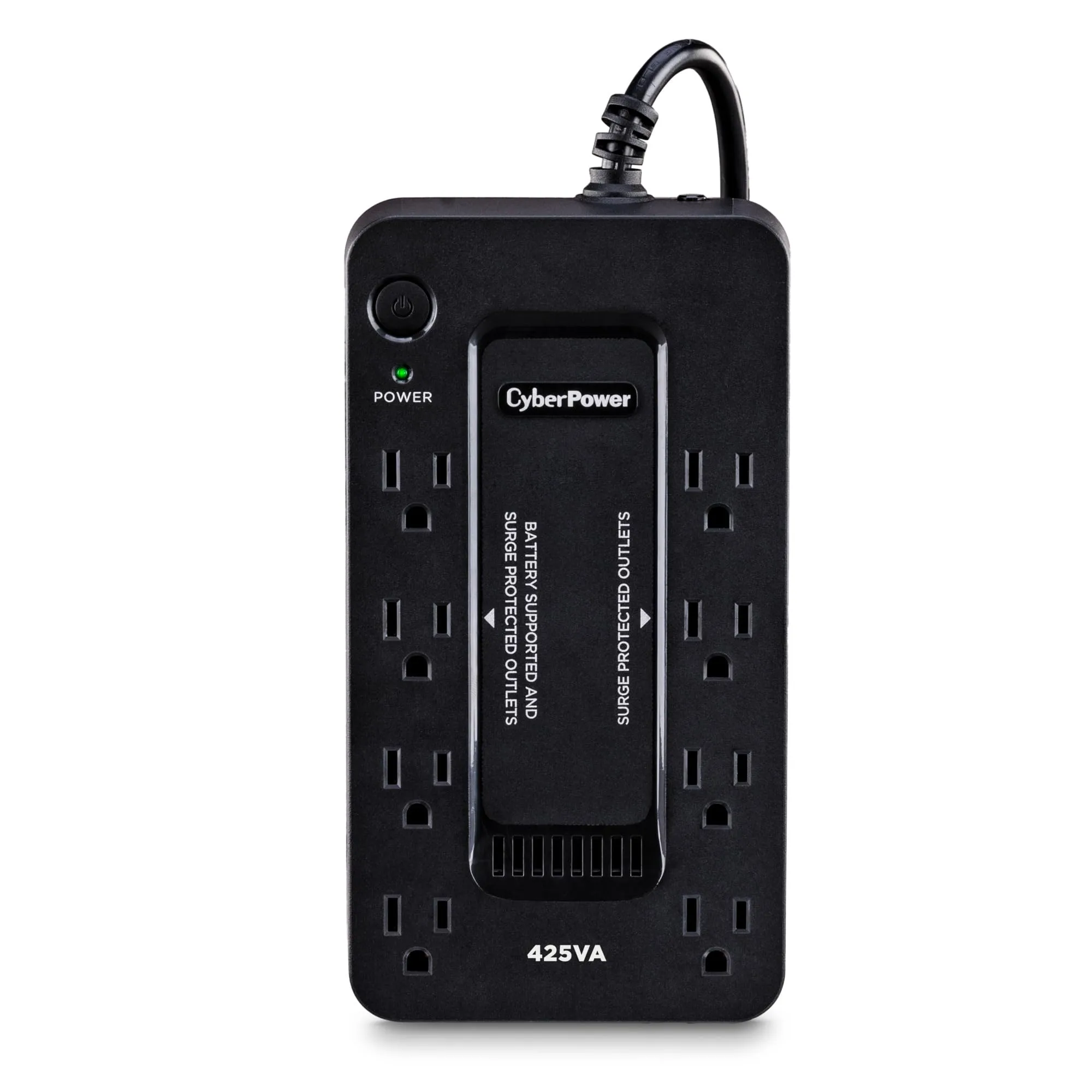 CyberPower ST425 Standby UPS Systems - 425VA/260W, 120 VAC, NEMA 5-15P, Compact, 8 Outlets, $75000 CEG, 3YR Warranty