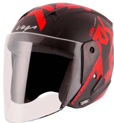 VEGA LARK VICTOR DULL BLACK RED C/V (L)