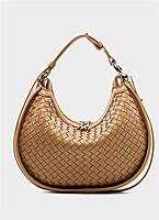 COWHIDE WOVEN HANDBAG