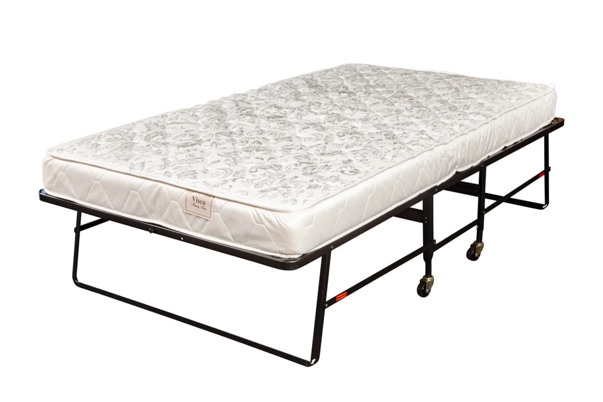 Hollywood Rollaway Bed With Fiber Mattress and 5" Wheels