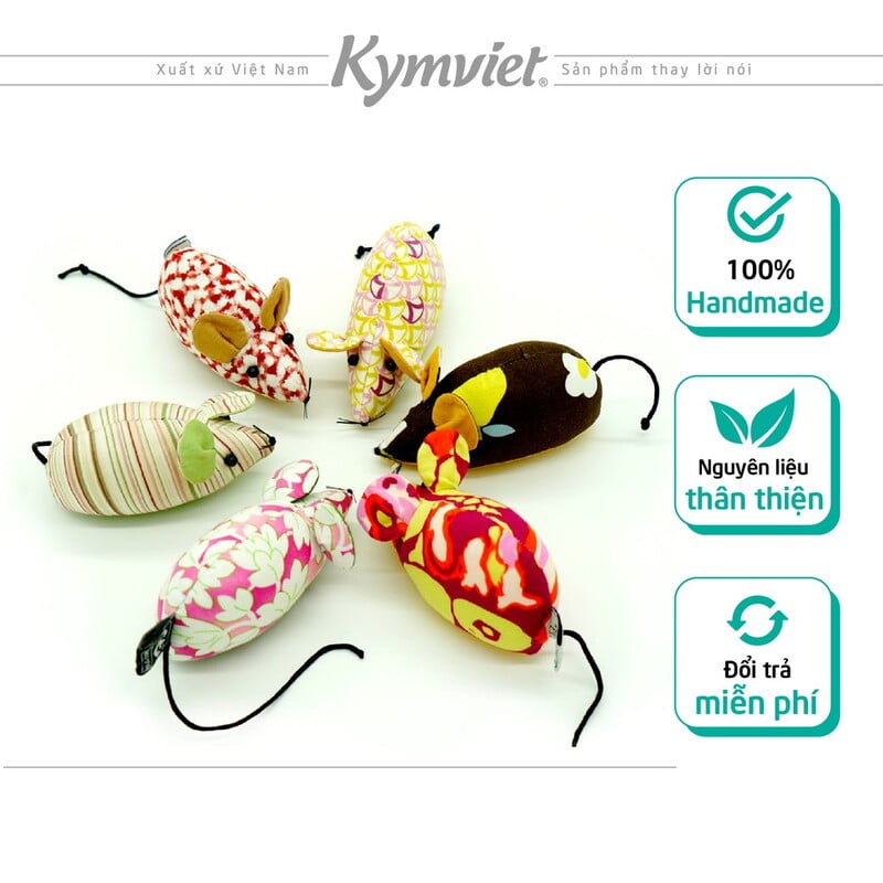 Chuột Nhồi Bông KYMVIET Vải Cotton Handmade Chuột Nhồi Bông KYMVIET Vải Cotton Handmade