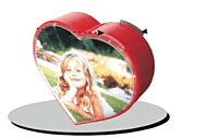Rotating heart shape dual photo frame