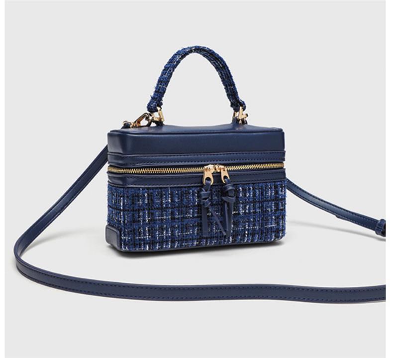 ZARA MINI SQUARE BOX BAG BLUE
