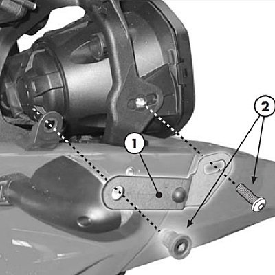 KAPPA BMW SCREEN BRACKET KIT D333KITK - F650GS / F800GS (08-17) / F700GS (13-17)