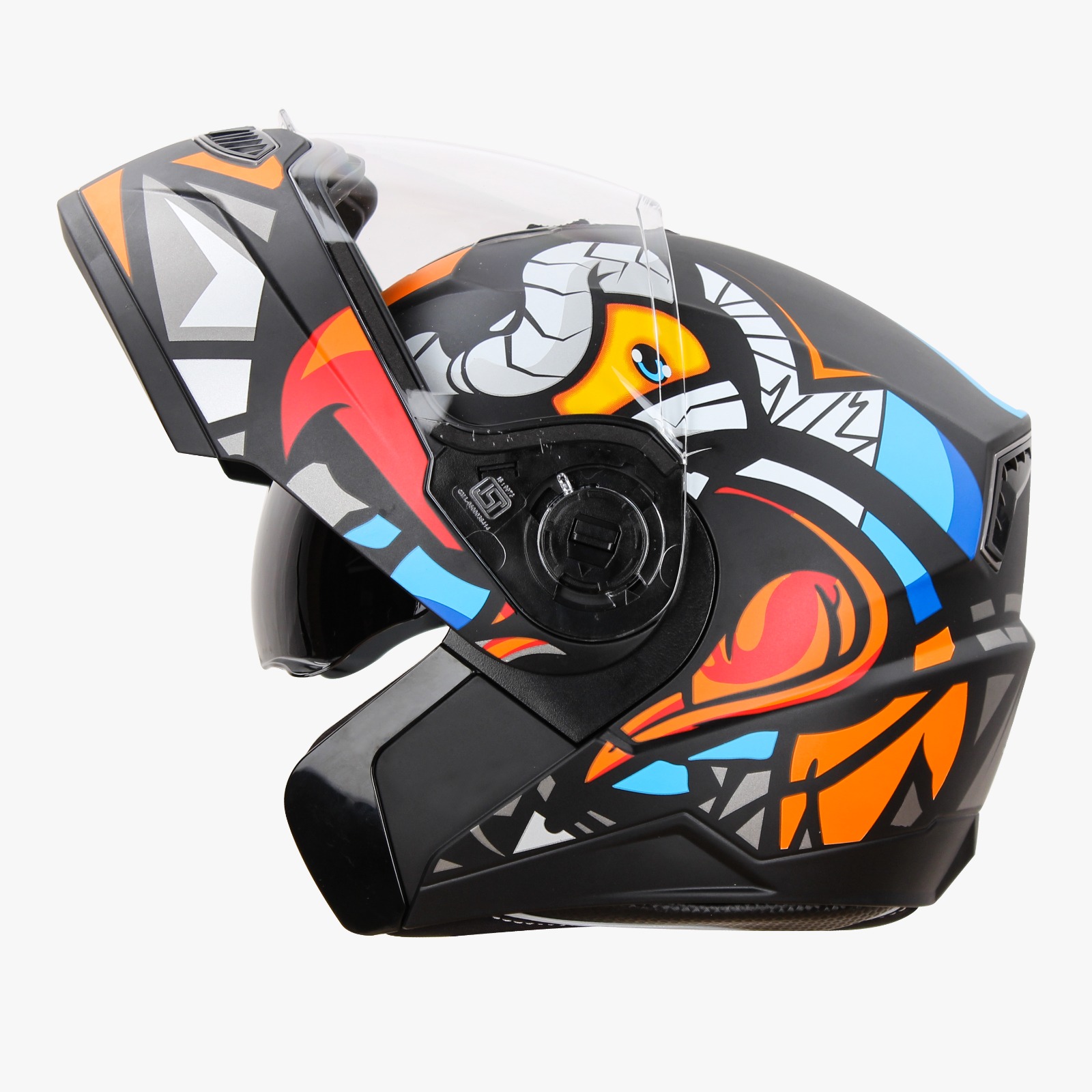 STEELBIRD SBA-7 ISS BIRDIE MATT BLACK/ORANGE C/V (M)