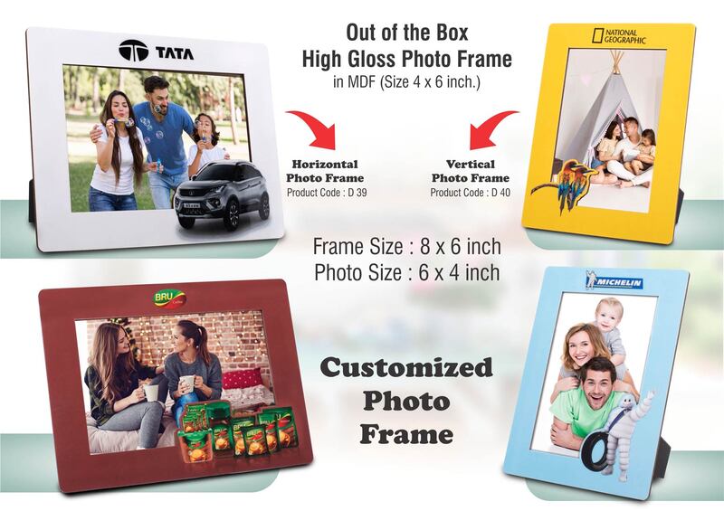 Out of the box High Gloss Photo Frame in MDF | With customized frame & insert