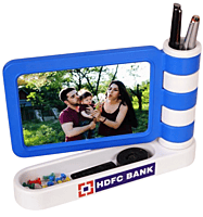 Flag style Photo frame with Pen Stand & Stationery holder