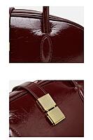 OIL WAXED COWHIDE UNDERARM SINGLE SHOULDER BAG WINE RED