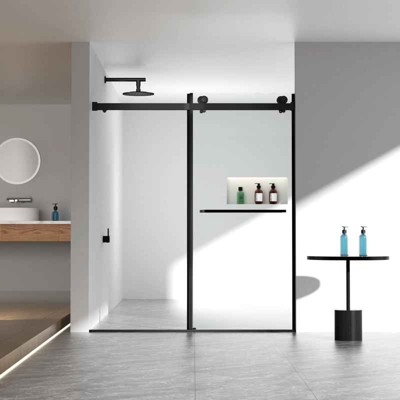 Shower door - 56-60"W x 70"H Frameless Double Sliding Shower